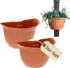 2er Set Blumentopf für Regenrohr Wandtopf Fallrohr Produktbild-Vorschau 1