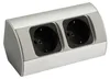 kalb | ciabatta angolare a 2 vie 2x presa 230V alluminio Anteprima dell’immagine prodotto 1