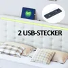 Letto imbottito Fortuna Lai 140x200cm con LED e presa USB, Anteprima dell’immagine prodotto 5