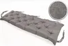 A long, tufted bench cushion on a white background. Produktbild-Vorschau