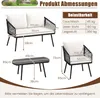 COSTWAY Polyrattan Gartenmöbel Set, Balkonmöbel Set mit Produktbild-Vorschau 3