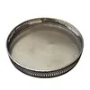 Goldenes Metall Dekotablett, 23 cm Durchmesser, 3,5 cm Produktbild-Vorschau 1