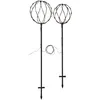 Two LED garden lights shaped like spheres on stakes. Produktbild-Vorschau