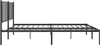 vidaXL Bettgestell mit Kopfteil Metall Schwarz 120x190 cm Produktbild-Vorschau 5