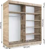 FurMeb24 Schiebetrenschrank GOLD -180x200cm 2-triger Produktbild-Vorschau 6