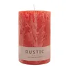 Stumpenkerze aus Paraffin, Rubin, Rustic, WENZEL, 110/70 Produktbild-Vorschau 2