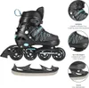 A collage of inline skates and their features, with text descriptions. Anteprima dell’immagine prodotto