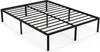 A black metal bed frame is shown from a slightly elevated diagonal angle against a white background. Náhľad obrázku produktu