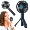 Přenosný mini ventilátor černý 5 režimů foukání USB Náhled obrázku produktu 1