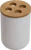 Koopman Porte-brosse à dents blanc + bambou Voir les images du produit 6