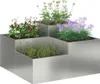 vidaXL Gartenblumentopf Silber 80 x 80 x 48 cm Verzinkter Produktbild-Vorschau 3