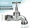 A product image of a faucet with measurement indicators and descriptive text. Produktbild-Vorschau