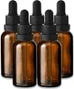 5x Glasflasche braun 30 ml mit schwarzer Pipette leere Produktbild-Vorschau 1