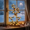 LED-kerststerren van hout, op batterijen, met timer - 52 x Productafbeelding-voorbeeld 6