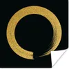 MuchoWow® Poster Kreis aus goldenem Glitter auf schwarzem Produktbild-Vorschau 1