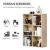 HOMCOM Bücherregal, 3-stöckiges Holzregal mit 6 Produktbild-Vorschau 4