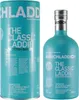 A bottle of Bruichladdich The Classic Laddie Scottish Barley Unpeated Islay Single Malt Scotch Whisky and its cylindrical packaging. Produktbild-Vorschau