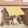 vidaXL Einziehbare Markise Handbetrieben 300 cm Orange/Weiß Produktbild-Vorschau 1