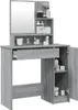 vidaXL Toaletní stolek se zrcadlem Grey Sonoma 86,5x35x136 Náhled obrázku produktu 5