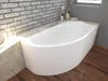 Badland Miki Eckbadewanne, Acryl Weiß, 140x70 cm, Tiefe 43 Produktbild-Vorschau 2