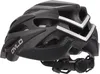 A black bicycle helmet is shown from a side angle against a white background. Produktbild-Vorschau