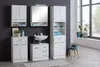 A clean bathroom with white furniture and a sink. Produktbild-Vorschau