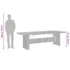 11-tlg. Garten-Essgruppe mit Kissen Schwarz Poly Rattan Produktbild-Vorschau 11