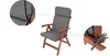 Close-up views of a chair cushion attached to a wooden chair. Produktbild-Vorschau