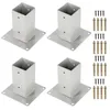Jayseuw 4x Aufschraubhülse 90x90mm, Bodenhülse für Produktbild-Vorschau 1