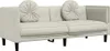 vidaXL Sofa mit Kissen 3-Sitzer Creme Samt Produktbild-Vorschau 1