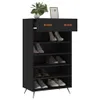 Szafka na buty, czarna, 60x35x105 cm, materiał Podgląd zdjęcia produktu 4