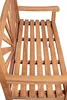 Gartenbank Teakholz 120 cm mit Motiv-Rückenlehne – massiv, Produktbild-Vorschau 2