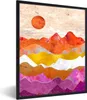 MuchoWow® Gerahmtes Poster Lesbisch - Stolz - Gold 60x80 cm Produktbild-Vorschau 1