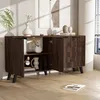 Moderner Sideboard mit 4 Türen in dunkler Holzmaserung, Produktbild-Vorschau 7