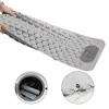 Šedá koupelnová rohož z PVC, 69 × 36 cm, s přísavkami, Náhled obrázku produktu 3