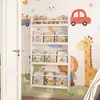 Regał dziecięcy COSTWAY, regał z 4 półkami, drewniany regał Podgląd zdjęcia produktu 2