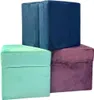 Pufa otwierana kwadratowa VELVET MINKY 40×40 cm miękki Podgląd zdjęcia produktu 5