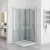 Duschkabine 100 x 100 x 197 cm Eckeinstieg Dusche Falttür Produktbild-Vorschau 3