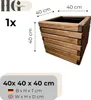 HolzGarden Pflanzkübel Set 3 Stück Holz Teak Imprägniert Produktbild-Vorschau 3