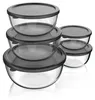 Arendo Salatschüssel 5er Set mit Deckel, Glasschüssel 1L, Produktbild-Vorschau 1