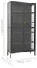 vidaXL Vitrine Anthrazit 90x40x180 cm Stahl und Gehärtetes Produktbild-Vorschau 8