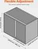 A diagram showing the dimensions of a cabinet organizer. Voir les images du produit
