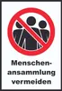 Menschenansammlung vermeiden Symbol und Text Schild A5 Produktbild-Vorschau 1