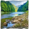 Wallario Premium Kissen, weiche Oberfläche, mit Motiv Fluss Produktbild-Vorschau 1