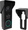 A black Eufy doorbell with a rain cover and a separate mounting bracket, shown against a white background. Produktbild-Vorschau