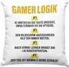 Trendation - Gamer Deko-Kissen mit Füllung 40x40 Geschenk Produktbild-Vorschau 1