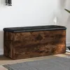vidaXL Lavica s úložným priestorom údený dub 102x42x45 cm Náhľad obrázku produktu 2