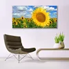 Glasbilder 140x70 Wandbild Druck auf Glas Sonnenblumen Produktbild-Vorschau 3