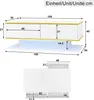Merax Hochglanzer LED-Couchtisch mit Golddekor, Produktbild-Vorschau 9