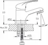 Weißer Badezimmerschrank mit Waschbecken 40x84 cm stehend Produktbild-Vorschau 9